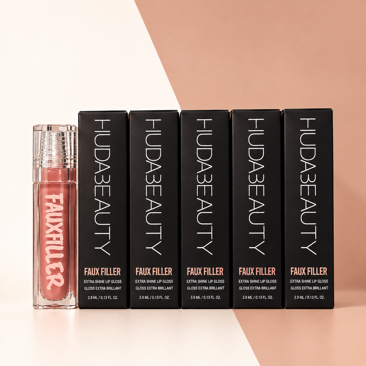 Huda Beauty FAUX FILLER Extra Shine Lip Gloss